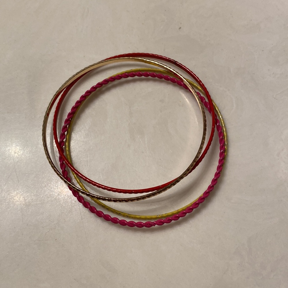 4 Piece Multicolor Bangle Set - Picture 4 of 4